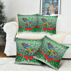 New Zealand Kea Bird Christmas Pillow Cover Maori Inspired Knitted Patterns