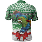 New Zealand Kea Bird Christmas Polo Shirt Maori Inspired Knitted Patterns