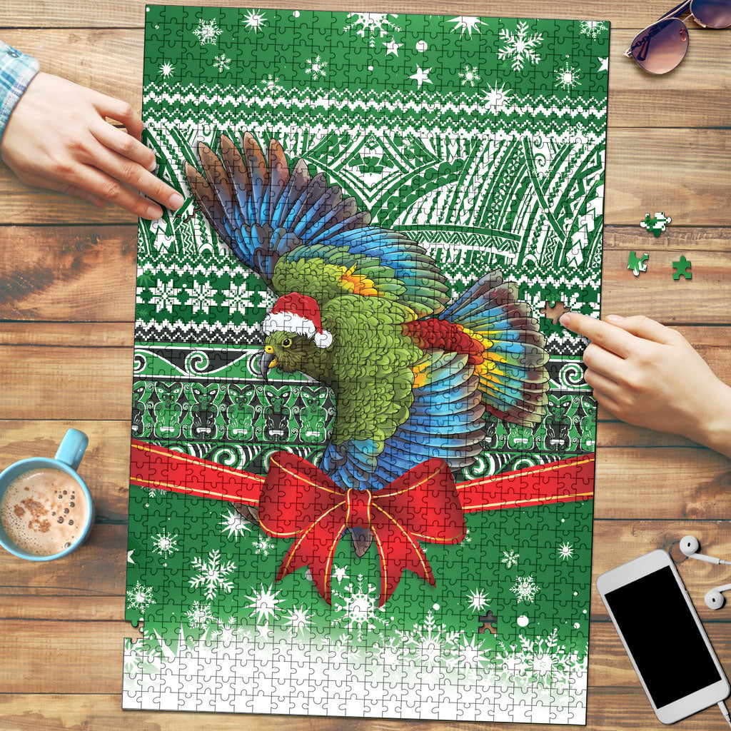New Zealand Kea Bird Christmas Puzzle Maori Inspired Knitted Patterns