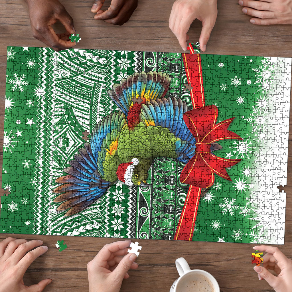 New Zealand Kea Bird Christmas Puzzle Maori Inspired Knitted Patterns