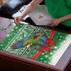 New Zealand Kea Bird Christmas Puzzle Maori Inspired Knitted Patterns