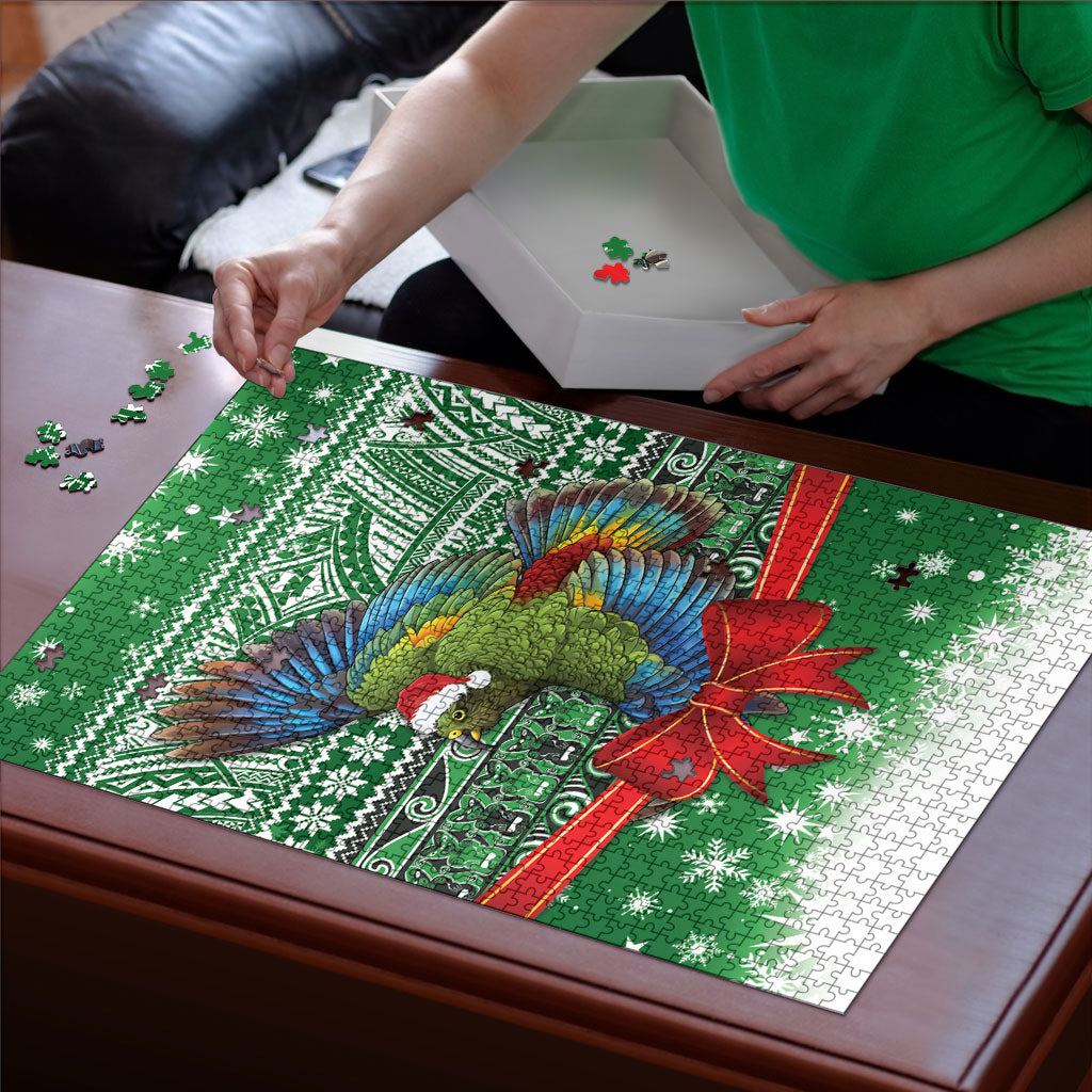 New Zealand Kea Bird Christmas Puzzle Maori Inspired Knitted Patterns