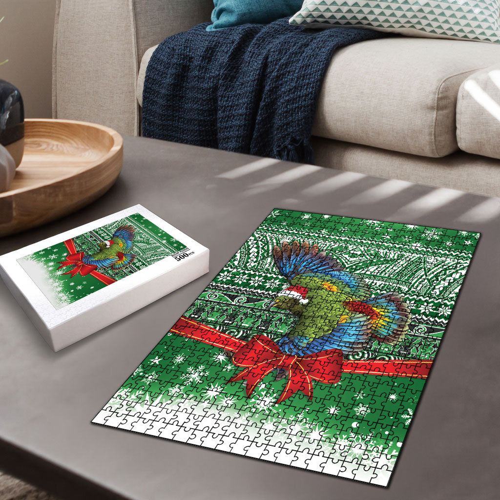 New Zealand Kea Bird Christmas Puzzle Maori Inspired Knitted Patterns