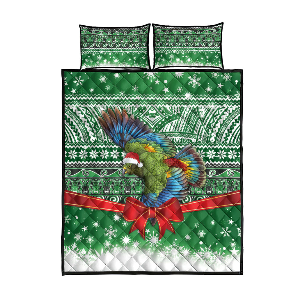 New Zealand Kea Bird Christmas Quilt Bed Set Maori Inspired Knitted Patterns