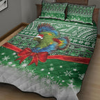New Zealand Kea Bird Christmas Quilt Bed Set Maori Inspired Knitted Patterns