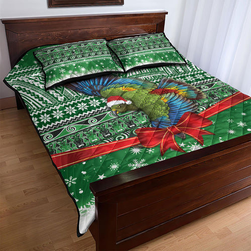 New Zealand Kea Bird Christmas Quilt Bed Set Maori Inspired Knitted Patterns