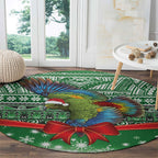 New Zealand Kea Bird Christmas Round Carpet Maori Inspired Knitted Patterns