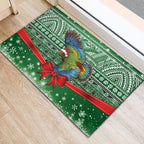 New Zealand Kea Bird Christmas Rubber Doormat Maori Inspired Knitted Patterns