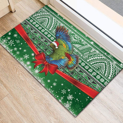 New Zealand Kea Bird Christmas Rubber Doormat Maori Inspired Knitted Patterns