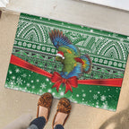 New Zealand Kea Bird Christmas Rubber Doormat Maori Inspired Knitted Patterns