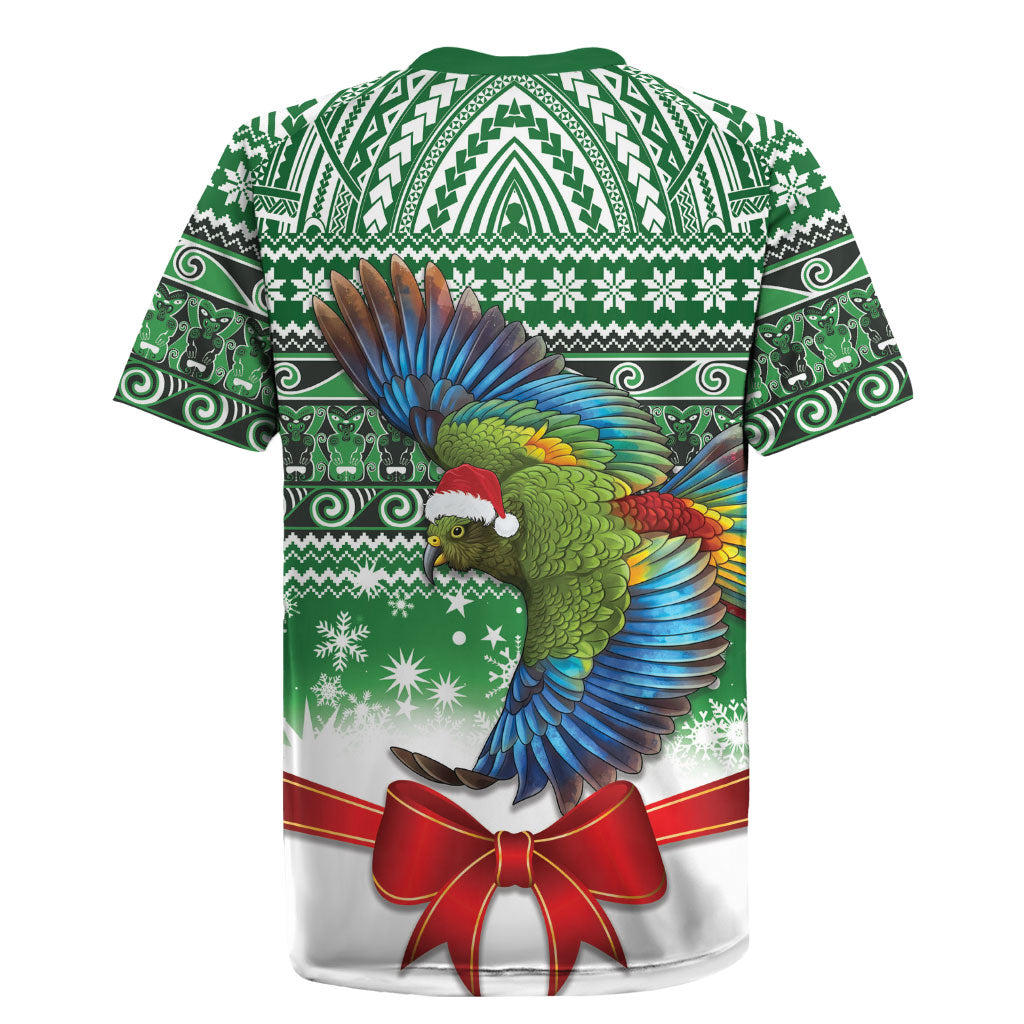 New Zealand Kea Bird Christmas Rugby Jersey Maori Inspired Knitted Patterns