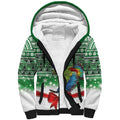New Zealand Kea Bird Christmas Sherpa Hoodie Maori Inspired Knitted Patterns