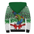 New Zealand Kea Bird Christmas Sherpa Hoodie Maori Inspired Knitted Patterns