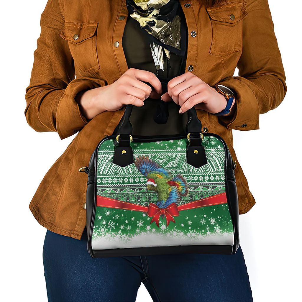 New Zealand Kea Bird Christmas Shoulder Handbag Maori Inspired Knitted Patterns