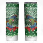 New Zealand Kea Bird Christmas Skinny Tumbler Maori Inspired Knitted Patterns