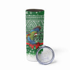 New Zealand Kea Bird Christmas Skinny Tumbler Maori Inspired Knitted Patterns