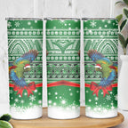 New Zealand Kea Bird Christmas Skinny Tumbler Maori Inspired Knitted Patterns