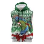 New Zealand Kea Bird Christmas Sleeveless Hoodie Maori Inspired Knitted Patterns