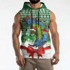 New Zealand Kea Bird Christmas Sleeveless Hoodie Maori Inspired Knitted Patterns