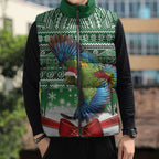 New Zealand Kea Bird Christmas Sleeveless Puffer Jacket Maori Inspired Knitted Patterns