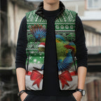 New Zealand Kea Bird Christmas Sleeveless Puffer Jacket Maori Inspired Knitted Patterns