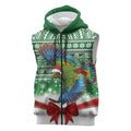 New Zealand Kea Bird Christmas Sleeveless Zip Hoodie Maori Inspired Knitted Patterns