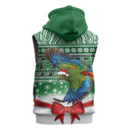 New Zealand Kea Bird Christmas Sleeveless Zip Hoodie Maori Inspired Knitted Patterns