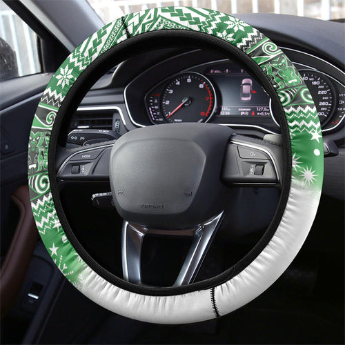 New Zealand Kea Bird Christmas Steering Wheel Cover Maori Inspired Knitted Patterns