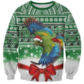 New Zealand Kea Bird Christmas Sweatshirt Maori Inspired Knitted Patterns