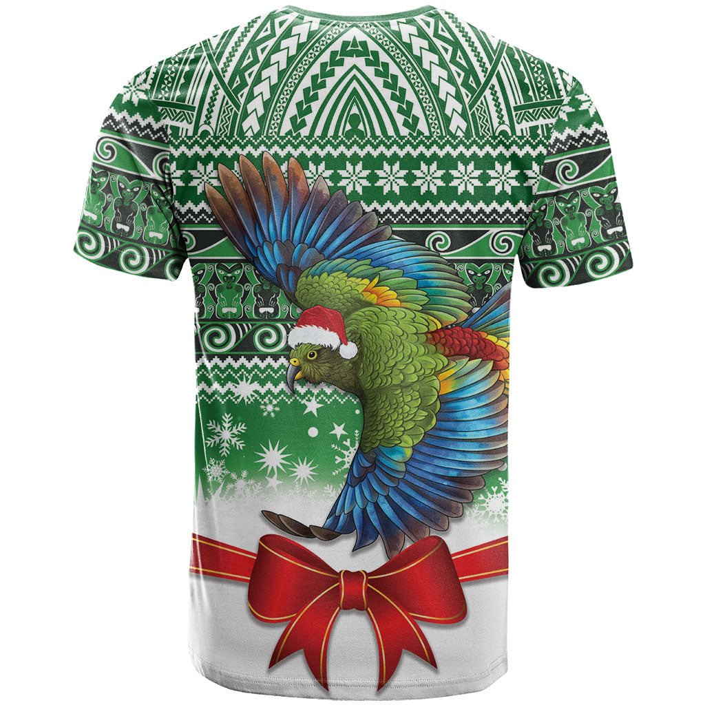 New Zealand Kea Bird Christmas T Shirt Maori Inspired Knitted Patterns