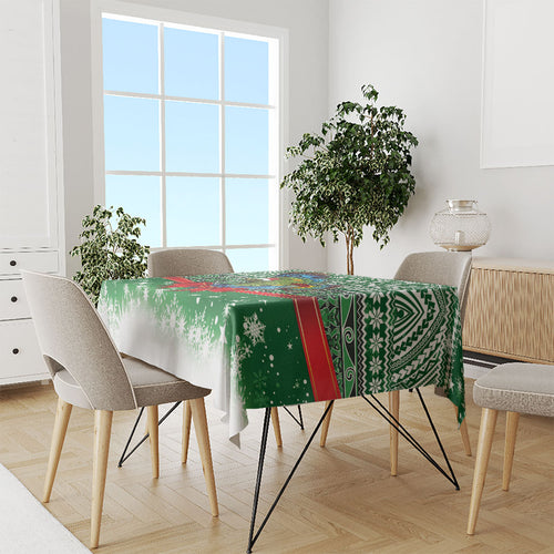 New Zealand Kea Bird Christmas Tablecloth Maori Inspired Knitted Patterns