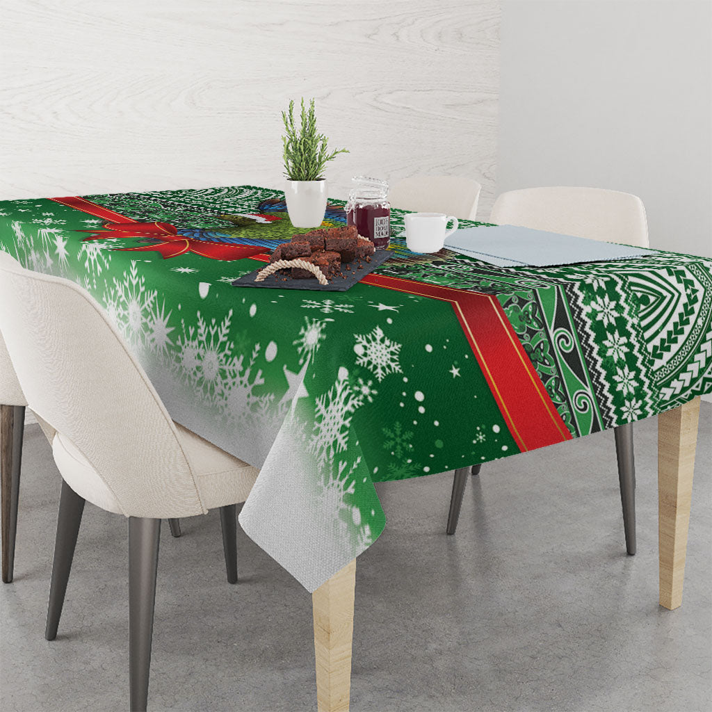 New Zealand Kea Bird Christmas Tablecloth Maori Inspired Knitted Patterns