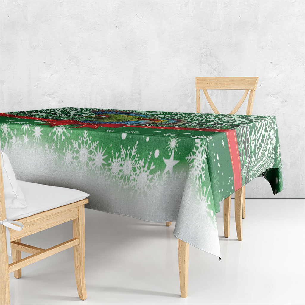 New Zealand Kea Bird Christmas Tablecloth Maori Inspired Knitted Patterns
