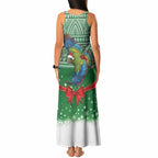 New Zealand Kea Bird Christmas Tank Maxi Dress Maori Inspired Knitted Patterns