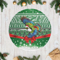 New Zealand Kea Bird Christmas Tree Skirt Maori Inspired Knitted Patterns