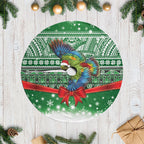 New Zealand Kea Bird Christmas Tree Skirt Maori Inspired Knitted Patterns