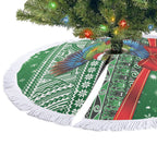 New Zealand Kea Bird Christmas Tree Skirt Maori Inspired Knitted Patterns