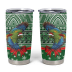 New Zealand Kea Bird Christmas Tumbler Cup Maori Inspired Knitted Patterns