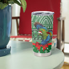 New Zealand Kea Bird Christmas Tumbler Cup Maori Inspired Knitted Patterns
