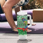 New Zealand Kea Bird Christmas Tumbler With Handle Maori Inspired Knitted Patterns