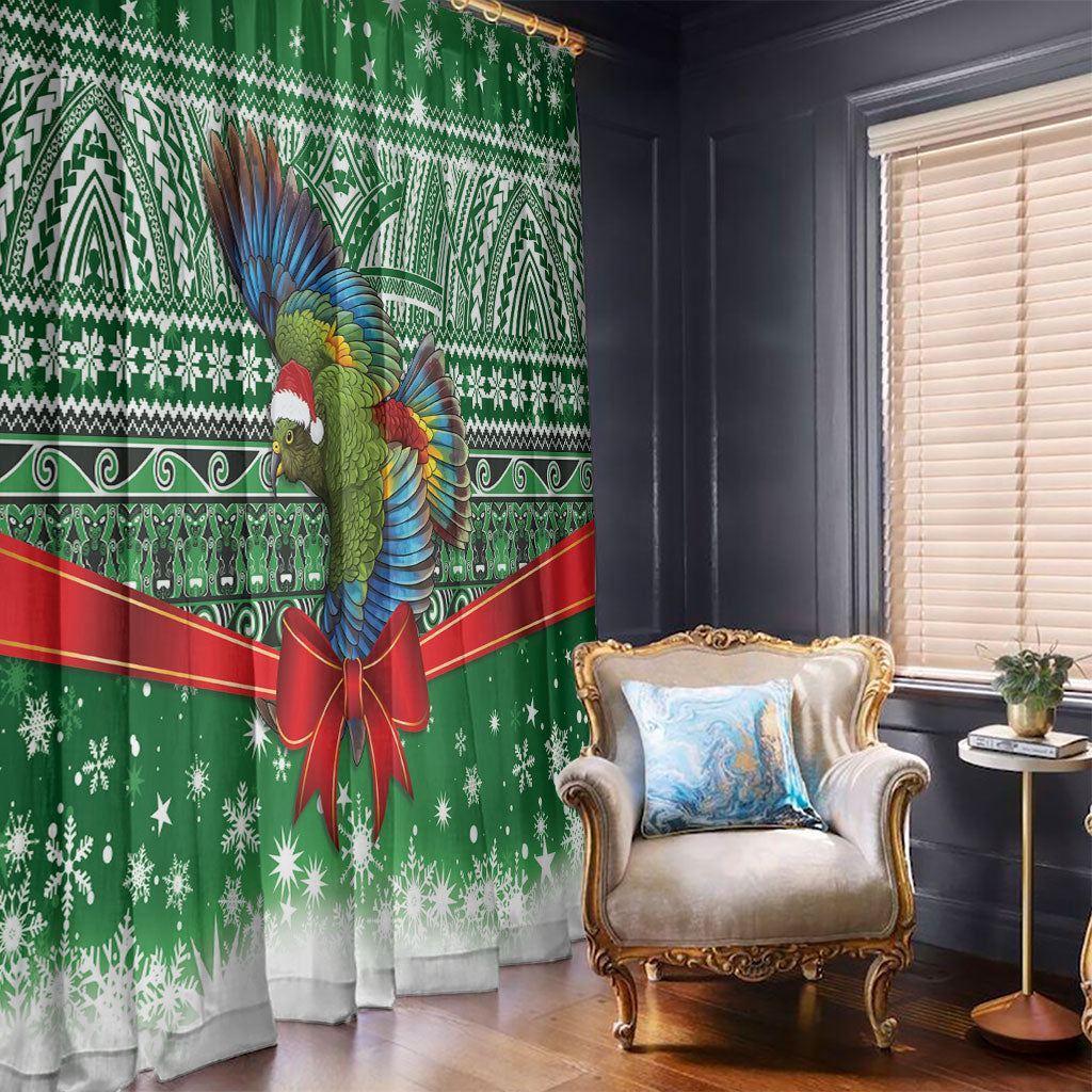 New Zealand Kea Bird Christmas Window Curtain Maori Inspired Knitted Patterns