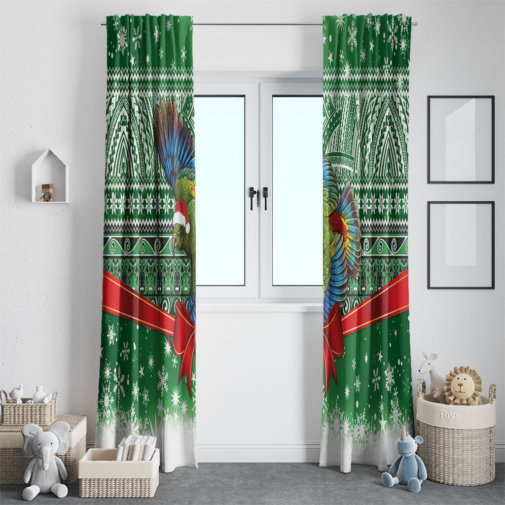 New Zealand Kea Bird Christmas Window Curtain Maori Inspired Knitted Patterns