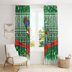 New Zealand Kea Bird Christmas Window Curtain Maori Inspired Knitted Patterns