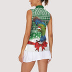 New Zealand Kea Bird Christmas Women Sleeveless Polo Shirt Maori Inspired Knitted Patterns