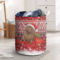New Zealand Kekeno Seal Christmas Laundry Basket Maori Inspired Knitted Patterns