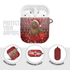 New Zealand Kekeno Seal Christmas AirPods Case Maori Inspired Knitted Patterns