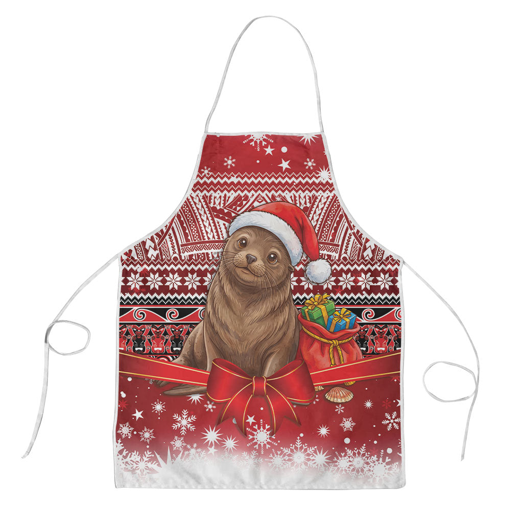 New Zealand Kekeno Seal Christmas Apron Maori Inspired Knitted Patterns