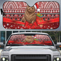 New Zealand Kekeno Seal Christmas Auto Sun Shade Maori Inspired Knitted Patterns