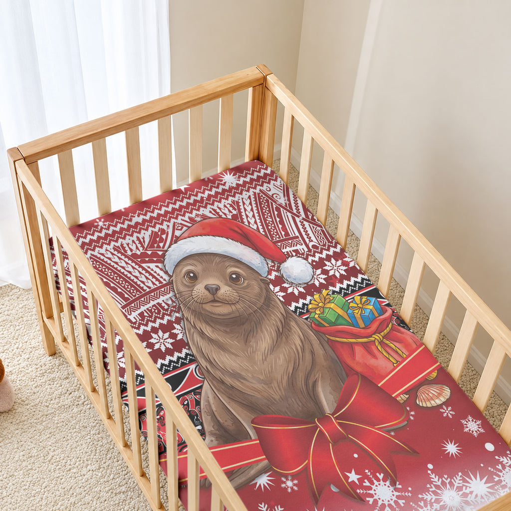 New Zealand Kekeno Seal Christmas Baby Bed Cover Maori Inspired Knitted Patterns