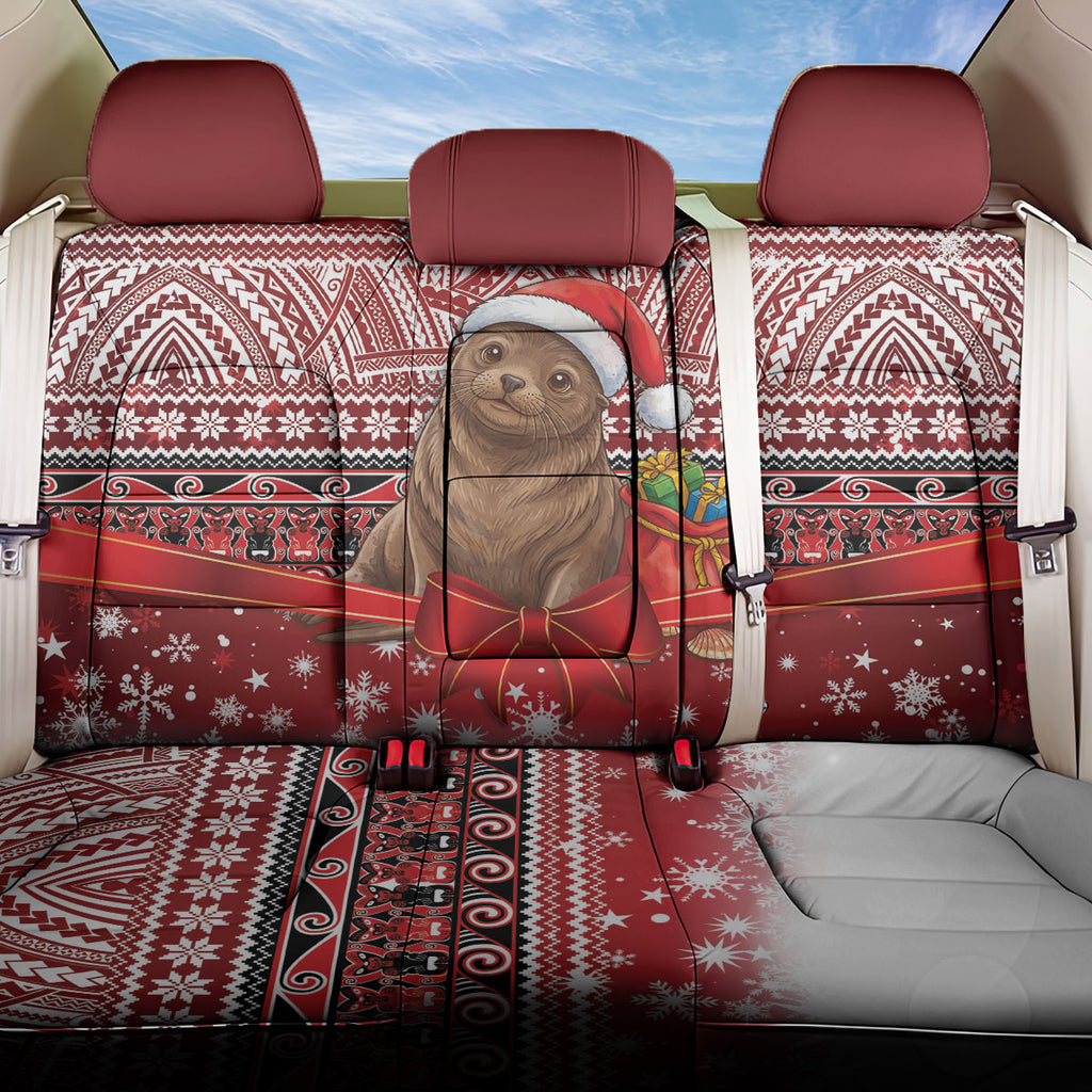 New Zealand Kekeno Seal Christmas Back Car Seat Cover Maori Inspired Knitted Patterns